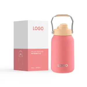 Personalized Gift 64 oz Half Gallon Vacuum Insulated Jug Double Walled Sports Water Bottle with Full Seal Leak-proof Lid