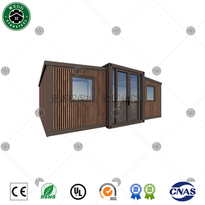 Casa Contenedor Prefabricada Moderna, Expandible, con Acabado en Madera, Lista para Habitar, con Múltiples Dormitorios y Balcón, Villa Prefabricada Portátil - Product Image 1