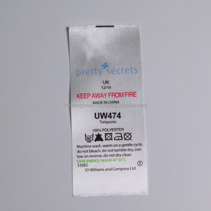 Etiqueta de cuidado de lavado de cinta impresa personalizada para etiqueta de tela desmontable de ropa con impresión de alta calidad - Product Image 5