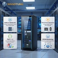 Armoire serveur modulaire de haute qualité de 19 pouces avec système de refroidissement, centre de données intelligent, rack de serveur intelligent intégré, armoires intelligentes