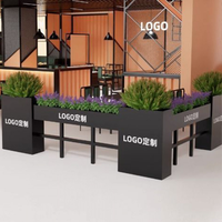 Kit de grandes jardinières rectangulaires en métal en aluminium personnalisées contemporaines pour la maison extérieure pour le jardin de pépinière plante décorative