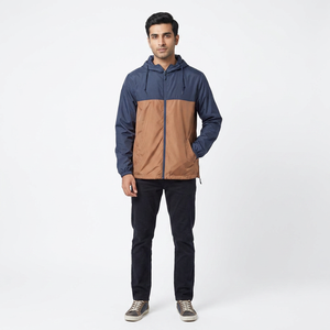 <b>Men's</b> Lightweight <b>Canvas</b> Windbreaker <b>Jacket</b> Full Zip up Windproof Sports Apparel Stand Collar Autumn Workout Wholesale - Product Image 1