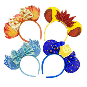 عصابة رأس على شكل أذني فأر مع عناصر النار والماء، إكسسوار شعر للحفلات التنكرية في الهالوين، عصابات شعر بقرون شيطانية للنساء والفتيات والأطفال - Product Image 5