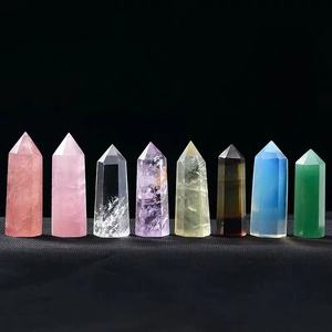 คริสตัลควอตซ์แบบใสจุดอะเมทิสต์,คริสตัลบำบัดเสาโอเบลิสค์ - Product Image 6