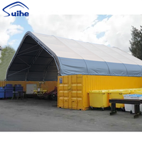 Estructura de armadura para techos de servicio pesado Refugio de cúpula para contenedores de envío 60X40