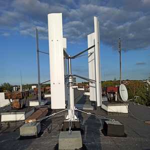 Éolienne à axe vertical 3000W pour usage domestique RC-3kH-A – Petit générateur éolien domestique à axe vertical - Product Image 1