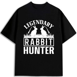 Camiseta Legendaria de Cazador de Conejos para Hombre, 100% Algodón, Manga Corta, Cuello Redondo, Estampado, Ajuste Jersey Ecológico - Product Image 1