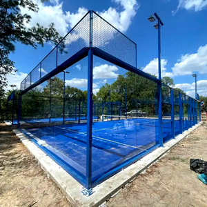 EXITO Gold Fournisseur En Gros Gazon Synthétique Panoramique Padel Terrain <span class=keywords><strong>De</strong></span> Tennis Sport Nouveau Style Paddle Court <span class=keywords><strong>De</strong></span> Tennis - Product Image 1