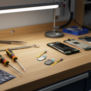 Câble flexible pour lecteur d'empreintes digitales, Galaxy A20e 2019 A202F - Noir - Product Image 2