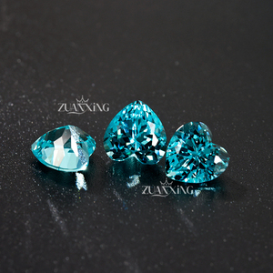 Phòng thí nghiệm tạo ra Paraiba tổng hợp phòng thí nghiệm phát triển Paraiba Tourmaline đá trái tim đẹp kim cương cắt màu xanh xanh - Product Image 6