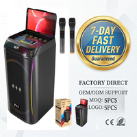 Altavoz Karaoke Inteligente BA-Y2102 con Pantalla Abatible, Micrófonos Dobles, Bajos RGB, Logotipo Personalizado de Fábrica, Venta al Por Mayor OEM, Entrega Rápida en 7 Días