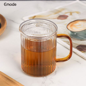 <span class=keywords><strong>Tazza</strong></span> <span class=keywords><strong>da</strong></span> tè scanalata a coste <span class=keywords><strong>con</strong></span> <span class=keywords><strong>filtro</strong></span> a coperchio, <span class=keywords><strong>filtro</strong></span> in acciaio inossidabile <span class=keywords><strong>da</strong></span> 350ml resistente al calore in vetro borosilicato nero - Product Image 6