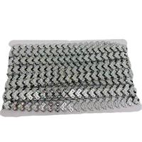 Cadena de Diamantes de Imitación de Plástico Tamaño 10, Cadena de Diamantes de Imitación Dorada al por Mayor, Adorno de Cristal Brillante, Personalizado, Hecho a Mano, Decorativo