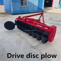 Charrue à disques montée sur tracteur, outil agricole robuste, charrue à disques à entraînement par prise de force, 7 disques