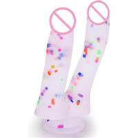 Prix d'usine Nouveau modèle de dildo avec ventouse, Pénis artificiel coloré sensation peau véritable, Dildo super géant