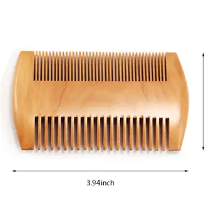 Natural Hair Styling Tool Head Brush Wide & Fine Tooth Pocket Beard Double Sided Comb