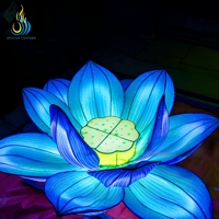 Traditionelle Chinesische Blumenlaterne, Wasserdichte Seidenlaterne für Festivals und Feiertage
