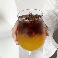 Taza de Vidrio Transparente Personalizada con Rayas Verticales para Café, Refrescos, Jugos y Agua, para Hogar, Oficina y Cocina