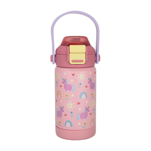 Nueva Botella de Agua Infantil de Doble Pared de 16 oz, de Acero Inoxidable, para Estudiantes, con Pajita de Silicona - Product Image 3