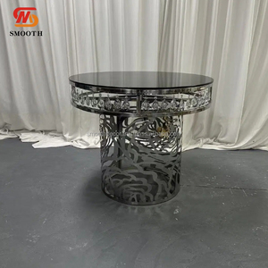 Suave fábrica personalizada de acero inoxidable en forma de corazón cristal pastel Mesa soporte de flores boda comedor sala de estar decoración moderna - Product Image 1