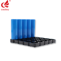 Cedley 5P5S Hitam ABS+PC Tahan Air Vertikal Dapat Disesuaikan Bracket Spacer Tempat Baterai 26650 untuk Paket Baterai