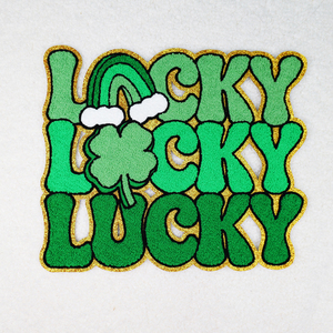 Parches personalizados de chenilla para el día de San Patricio, parches bordados personalizados de tela ecológica - Product Image 1