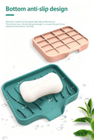Support à Savon en Silicone Flexible Antidérapant avec Bec de Drainage pour Salle de Bain, Cuisine, Douche, Comptoir - Vente en Gros