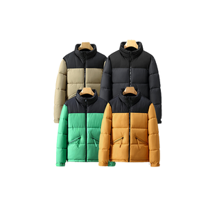 Vente en gros d'usine, vêtements d'hiver personnalisés, coupe-vent, unisexe, décontractés, patchwork, couleur écologique - Product Image 1