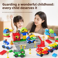 Bloques de Construcción de Plástico ABS Grandes para Niños, 40 Piezas, Educativos, Apilables, Encajables, Robot Transformable, Unisex, Navidad