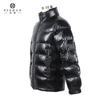 Manteaux bombardiers matelassés à bulles noires brillantes 90 vestes en duvet de canard blanc pour hommes manteau d'hiver chaud et épais pour hommes