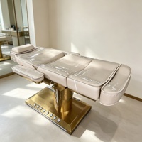 Elektrische Gebogene Wimpern-Schönheitsliege Luxuriöse Verstellbare Gesichts-Spa-Salon-Massageliege Spa-Salon-Möbel