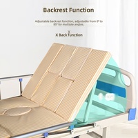 Lit médicalisé réglable à courbe complète pour la récupération post-opératoire, avec dossier inclinable, repose-jambes inclinable et base antidérapante, pour les établissements médicaux