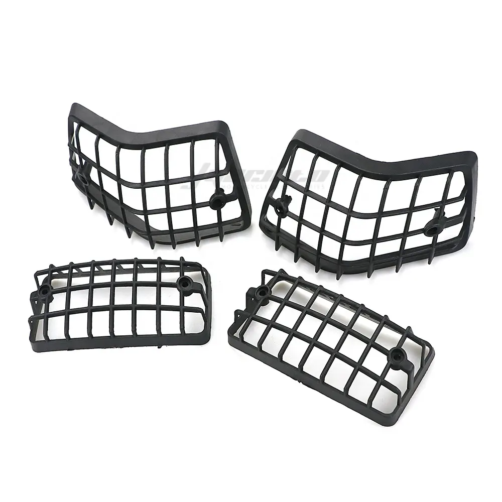 4pcs Motocicleta de Plástico Frente Traseiro Turn Signal Luzes Net Protective Lamp Mesh Cover para VESPA PX 80 125 150 200 LML Estrela Preto