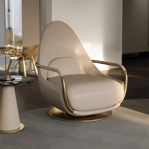 <span class=keywords><strong>Chaise</strong></span> <span class=keywords><strong>Longue</strong></span> de cuero de lujo de estilo italiano de nuevo diseño-Moderno con <span class=keywords><strong>sofá</strong></span> individual giratorio - Product Image 5