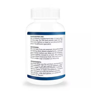 Huile de poisson VitaHall Oméga 3 1200 mg, complément alimentaire naturel pour adultes, meilleures capsules EPA DHA pour la santé cardiaque et cérébrale, qualité alimentaire OEM/ODM - Product Image 3