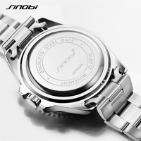 Montre-bracelet à quartz chronographe pour homme, grand cadran 43 mm, aiguilles lumineuses, aiguille des secondes en forme d'avion