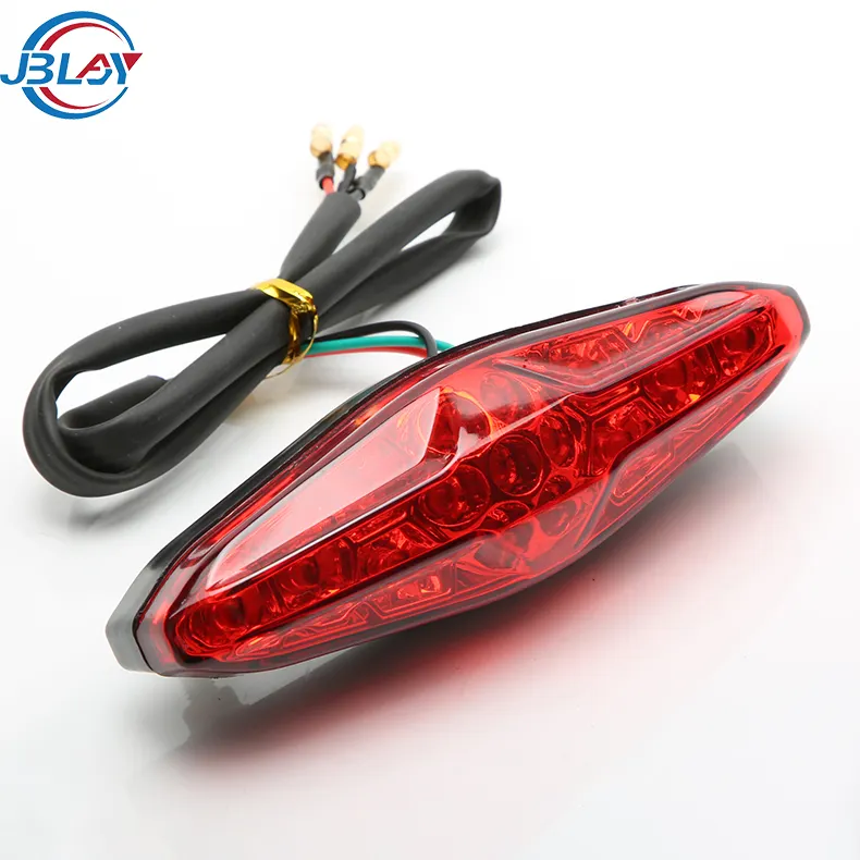 Pièces modifiées E Bike Taillight Break Light Moto LED Systèmes d'éclairage modifiés Feu arrière Avertissement de licence