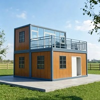 SKYLINE Maisons conteneurs préfabriquées 20 pieds, maisonnette détachable respirante au design postmoderne, maison prête à l'emploi, hôtel en acier, bureau compact