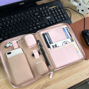 Cartera <span class=keywords><strong>de</strong></span> cuero PU A5 personalizada, bolsa <span class=keywords><strong>de</strong></span> almacenamiento <span class=keywords><strong>digital</strong></span> para documentos, tarjetas, pasaporte, funda <span class=keywords><strong>de</strong></span> viaje, funda organizadora electrónica - Product Image 6