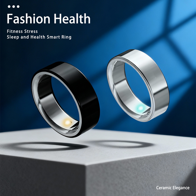 Intelligent OLED Stainless Steel Display Smart Ring Fitness Tracker Sleep Tracker Heart Rate IP67 Waterproof App Control