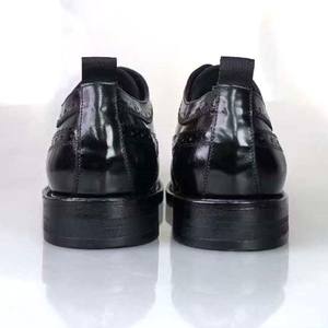 Chaussures Brogue en Cuir Faites Main sur Mesure pour Hommes, Tige en Cuir Véritable, Semelle Extérieure en Caoutchouc, Fermeture à Lacets, Respirantes, Style Business Casual - Product Image 3