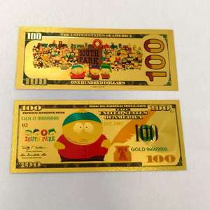 Set de Billetes Conmemorativos de South Park con Lámina Dorada (4 Piezas) - Regalo Coleccionable de Personajes de Dibujos Animados - Product Image 3