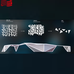 Giardino Gazebo parasole Villa all'aperto galleria d'arte durevole aeronautica in alluminio tetto in lamiera artigianale - Product Image 2