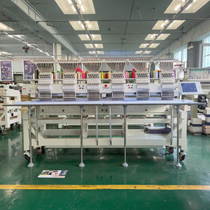 नए मॉडल पेशेवर 6 हेड कैप शर्ट फ्लैट कढ़ाई मशीन कम्प्यूटरीकृत बहु सुई कढ़ाई मशीन - Product Image 2