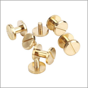 Vis de reliure à fente en laiton en acier inoxydable Vis à douille mâle et femelle Chicago Knife Pivot Screws - Product Image 2