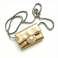 ZL318 Nouvelle Pochette Tendance à Chaîne, Mini Portefeuille de Luxe Léger et Portable, Sac de Rangement Chic en Cuir Véritable pour Téléphone