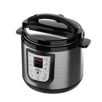 Autocuiseur électrique tout-en-1 6L 120V/220V/1000W avec pot intérieur en aluminium multifonctionnel et grand écran LCD