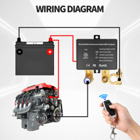 Interruptor Aislador de Batería de Alta Resistencia de 12V 24V 240A con Control Remoto Inalámbrico para Baterías de Automóviles y Embarcaciones