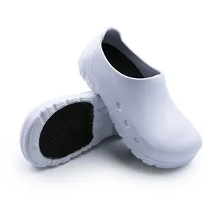 Alta respirabilidade Aço Toe Anti Smashing Acid Alkali Resistant Waterproof Kitchen Chef Segurança Tamancos Anti Slip Shoes