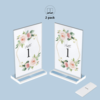 Tente de table de style t en acrylique transparent de qualité supérieure tentes de table en plastique 4x6 pouces porte-carte porte-menu de tente de table